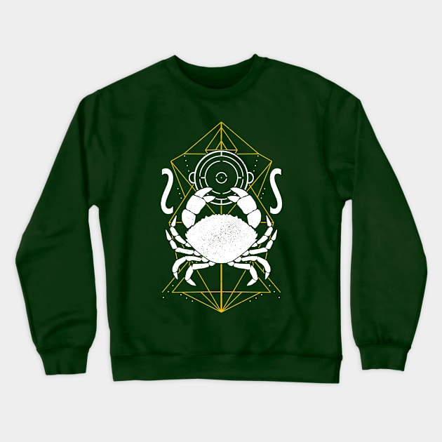 Geometric Crab Crewneck Sweatshirt by noreu